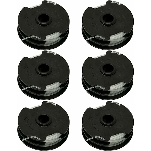 Udskiftningsspole til græsslåmaskine, enkeltlags nylon slåningsline og græsreb 1,65 mm * 4,0 m 6 stk.