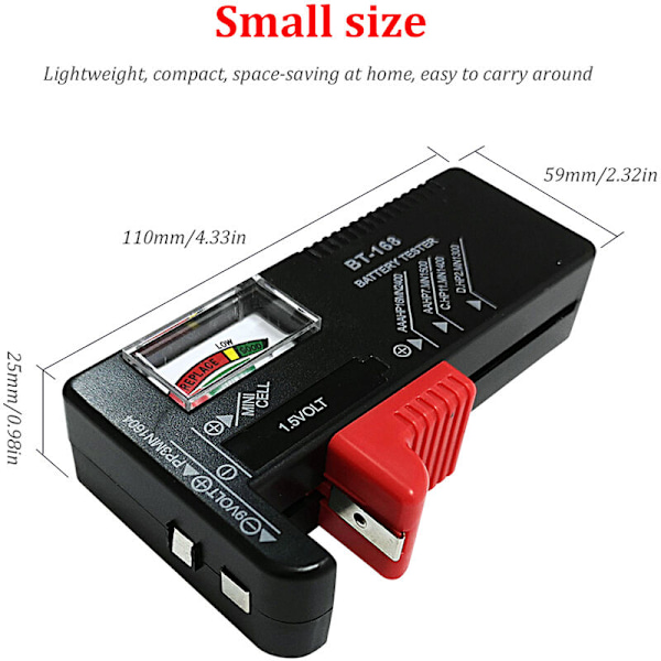 Digital Display Batteritester Detektor Pointer-168 Batteritestkort Emballage