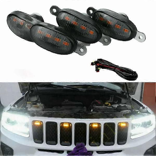 Jeep Grand Cherokee 2003-2021 4PCS LED-grillsignallampor, Raptor-stil
