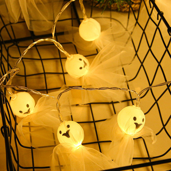 Juledekoration Halloween Atmosfære Dekoration LED 3 Meter 20 Lys Batteriboks Model (Spøgelsesmodel)