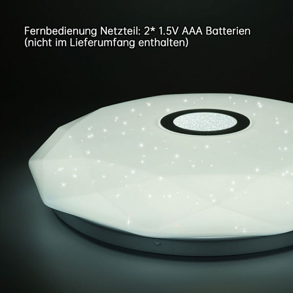 LED musik loftslampe rund soveværelseslampe 30cm33cm LED farverige lamper