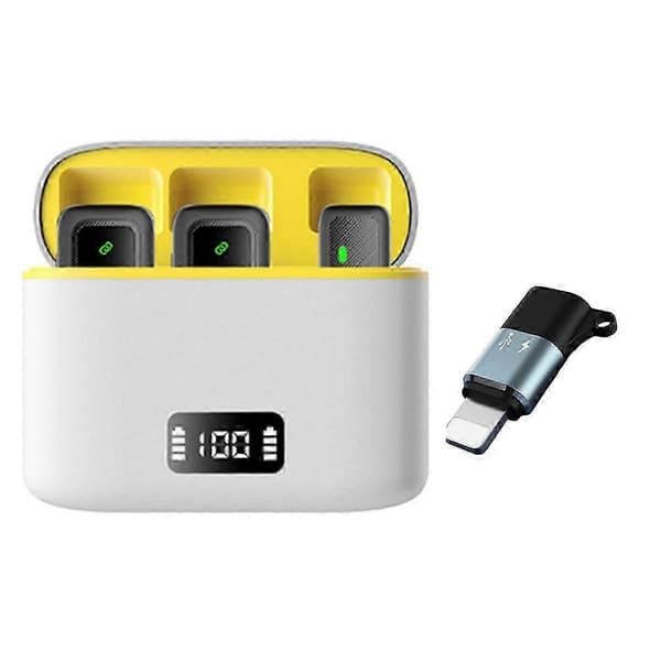 M8 Pro trådløs Lavalier-mikrofon med LCD-display opladningsboks støjreduktionsmikrofon til iOS Android Live Streaming C