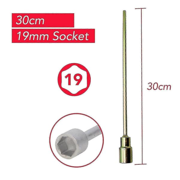 19mm Campingvogn Benvikler Boremaskine Adapter 30cm