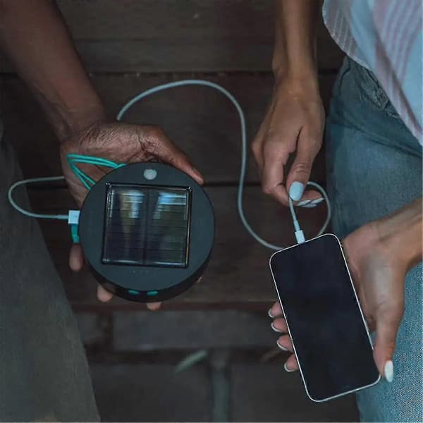 Vandtæt Solar Campinglanterne med USB-oplader til Vandring og Backpacking