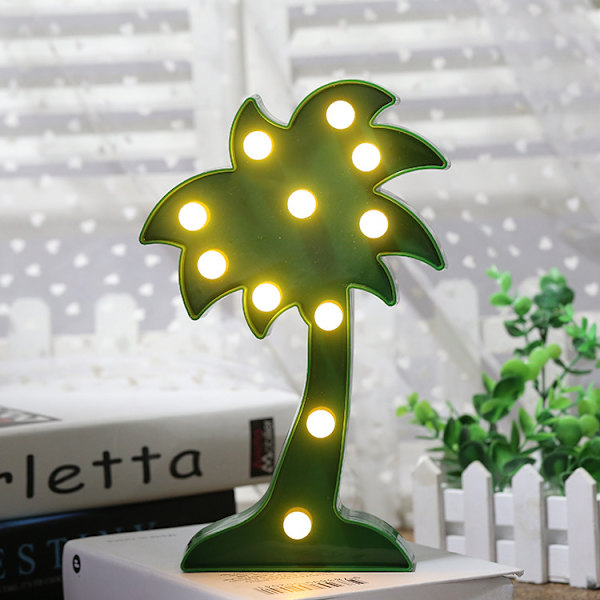 LED Neon Modellering Lampor, Ornament Nattlampor, Juldekoration Nattlampor (Gröna Kokoslampor),