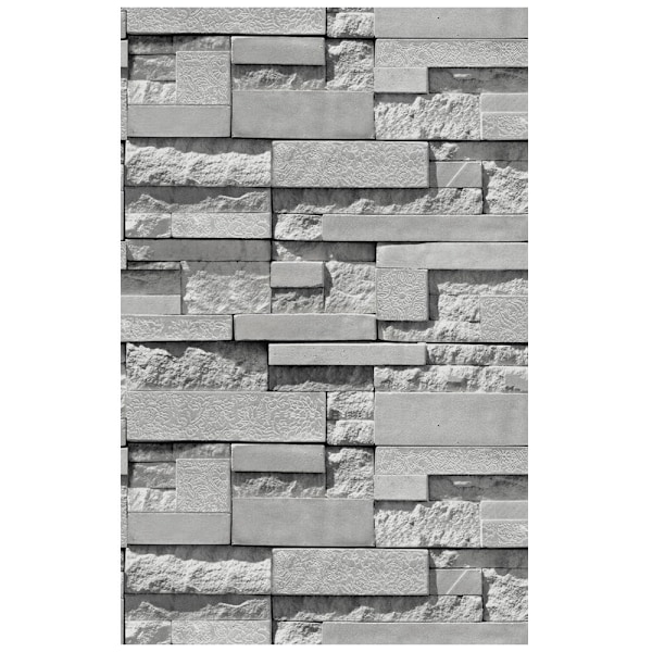 Tapet Oregelbunden Texturerad Randig Tapet (Mediumgrå 57503)