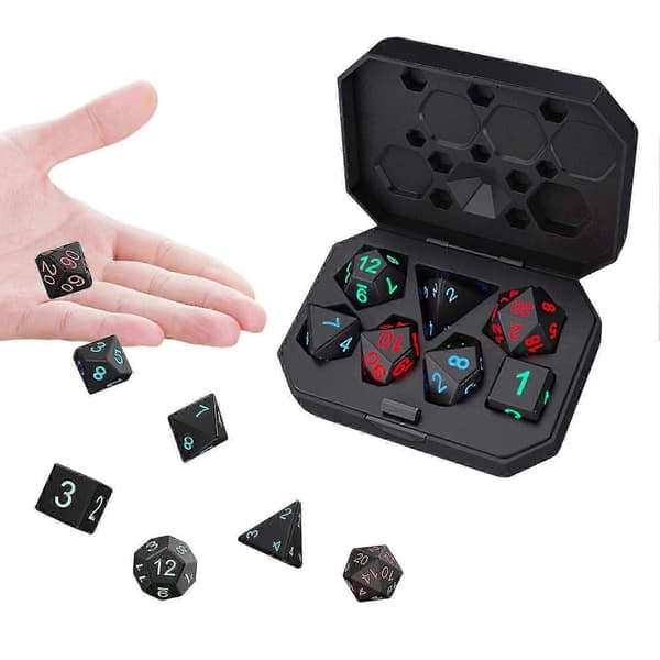 Lysande Dnd Tärningar Glöd I Mörkret Tärningar Rpg Polyhedral Set För Brädspel Fest