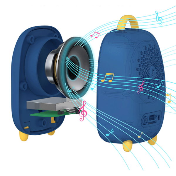Bluetooth-högtalare, Söt Tecknad Mini Djur Rymdkapsel Högtalare (Rosa)