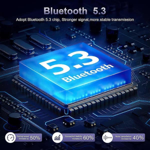 Bluetooth 5.3 sender og modtager, Bluetooth-adapter lyd med LED-display, håndfri opkald 3,5 mm Bluetooth Aux-adapter til pc, tv, hjemmelyd, bil