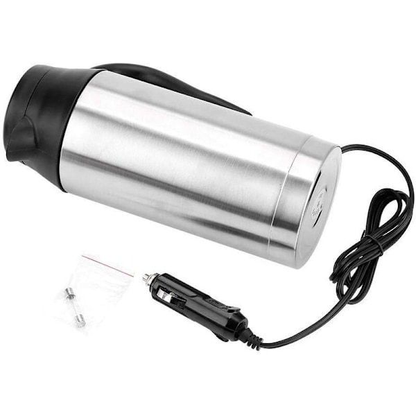 Bilvattenkokare 12V24V Rostfritt Stål Bil Elektrisk Vattenkokare Värmeisolering Bil Resemugg 750ML 24V
