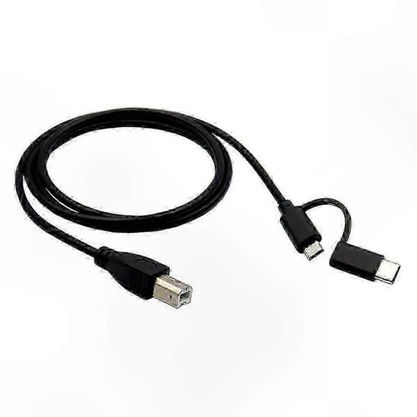 OTG-kabel til smartphones til printer Micro USB Type C USB-B-ledning Datakabeladapter Tilslutningsløsning 1,5m 1.5m