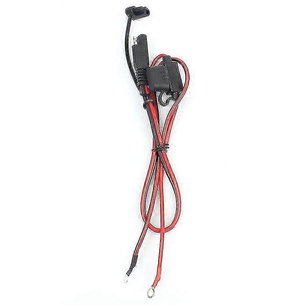 2 stk. SAE-ladekabel til motorcykelbatteri med ringterminal