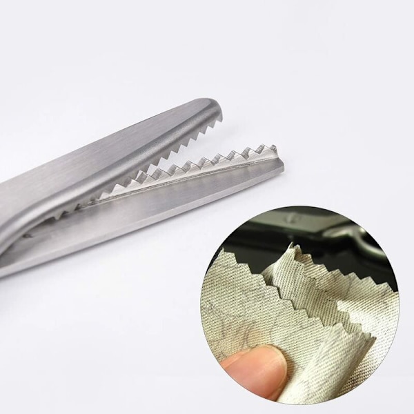 Sicksackssax 23,5 cm Professionell Sy Sax i Rostfritt Stål för Hantverk, Läder, Bomull, Papper, Tyg (Lila)