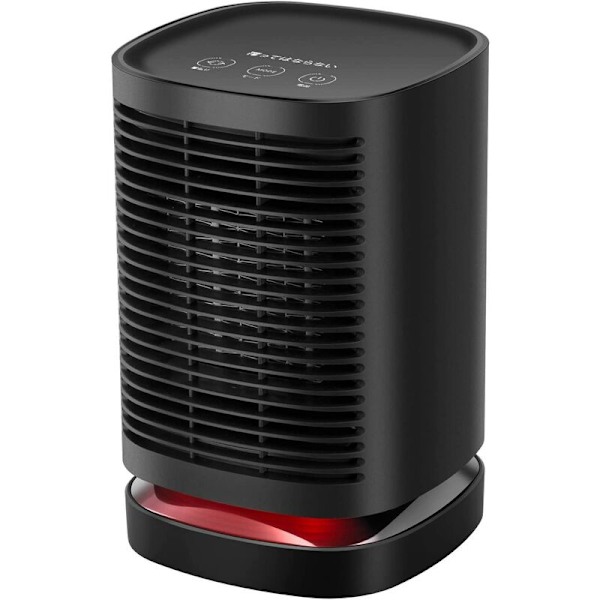 950W PTC Keraaminen Sähkölämmitin, Tuuletinlämmitin Lämpimällä/Luonnollisella Tuulella, 90° Automaattinen Oskillointi, Ylikuumenemis- ja Kaatumissuojalla Toimistoon, Makuuhuoneeseen