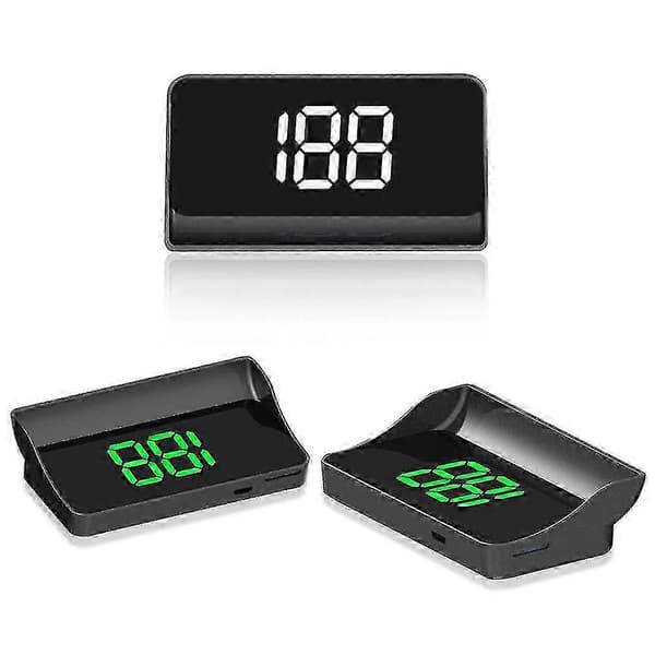 Universal Bil HUD Digital Speedometer GPS Plug and Play KMH/MPH Display Hvid MPH White MPH