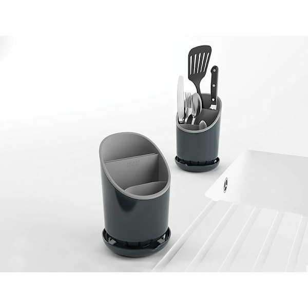 Ruokailuvälineiden Kuivausteline - Harmaa / Musta (12.2*18.8*12.7cm)