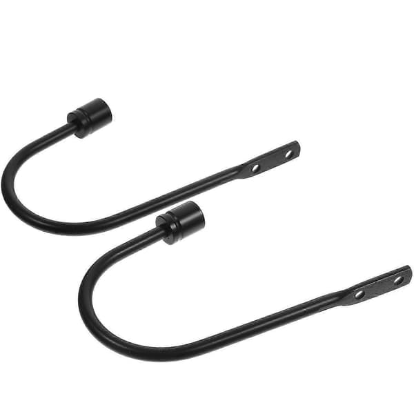Metal Gardin Holdback 2 Sæt U-formet til Badeværelse & Stue Sort Black