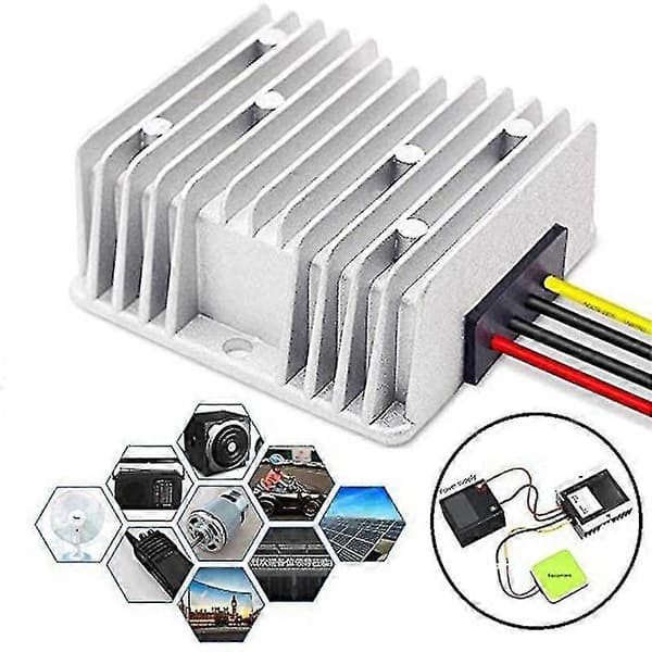 12V 20A DC-konvertermodul 48V til 12V 240W spændingsreducerende regulator sølv Silver