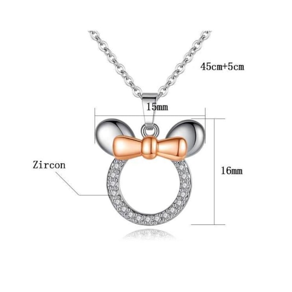 Øreringe+halskæde Mouse sæt Sølv Silver Necklace+Earrings