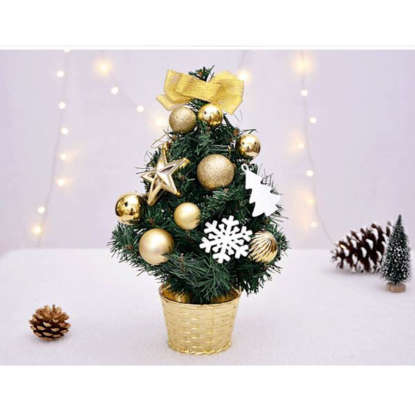 30 cm Julgran för Skrivbord (Guld)