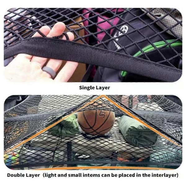 Zealburst Cargo Net, Højelastisk Cargo Net Enkelt Lag 110*120cm 110*120cm Single Layer