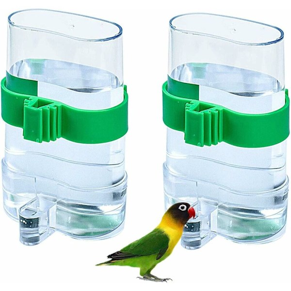 Wenniao Fågel Automatisk Vattenautomat 2ST Transparent Vattenkopp