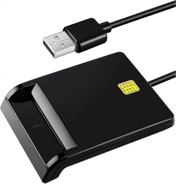 SBSGV CAC-kortlæser Militær, CAC-læser, Smartkortlæser DOD Militær USB Common Access CAC, Kompatibel med Windows, Mac OS og Linux, Plug N Pl