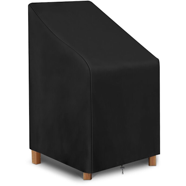 Trädgårdsstolskydd Utemöbler 420D Belagd Svart Silver Helt Vattentätt Enkelstol 120*64*64*70cm