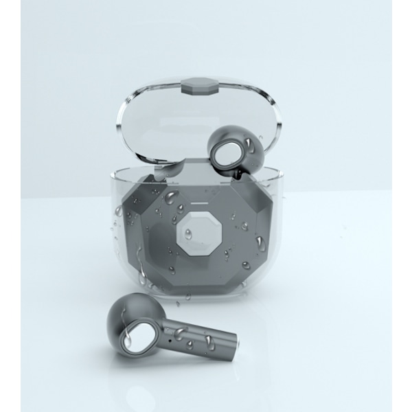 Transparent HD Samtal Headset med Dubbla Mikrofoner (Space Gray)