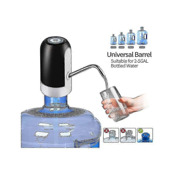Automatisk USB-driven vattendispenserpump för flaskor SvartVit BlackWhite