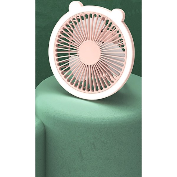 Kannettava USB-pöytävalaisin, kokoontaitettava pöytätuuletin, seinään asennettava kattotuuletin, mini-asuntolatuuletin (Sakura Powder -latausmalli valolla)