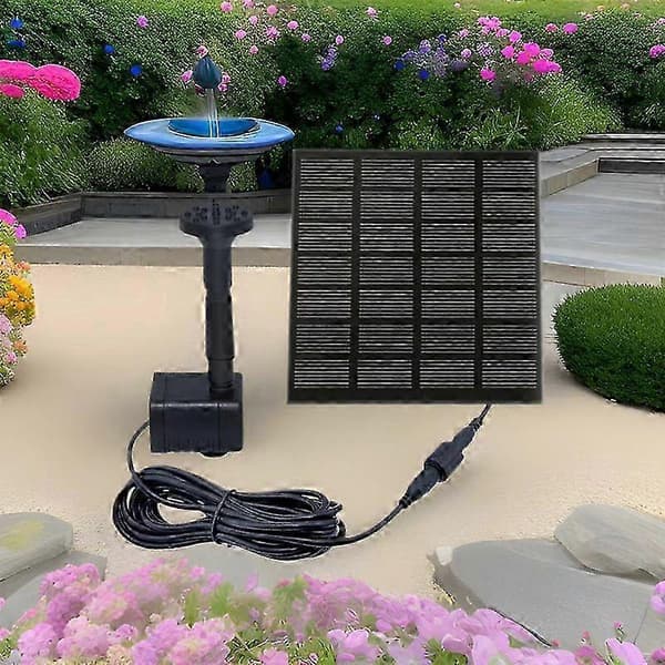 Solar havedamspumpe med 3 sprøjtemønstre 8W