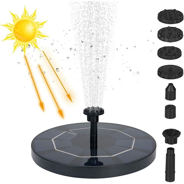Solcellsdriven Fontän Fågelbad Fontän Trädgårdsfontän Utomhus Flytande Fontän Antik 16CM