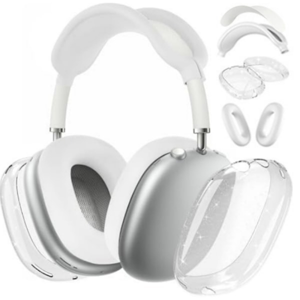 Skimrande vit 4-delad AirPods Max-fodral