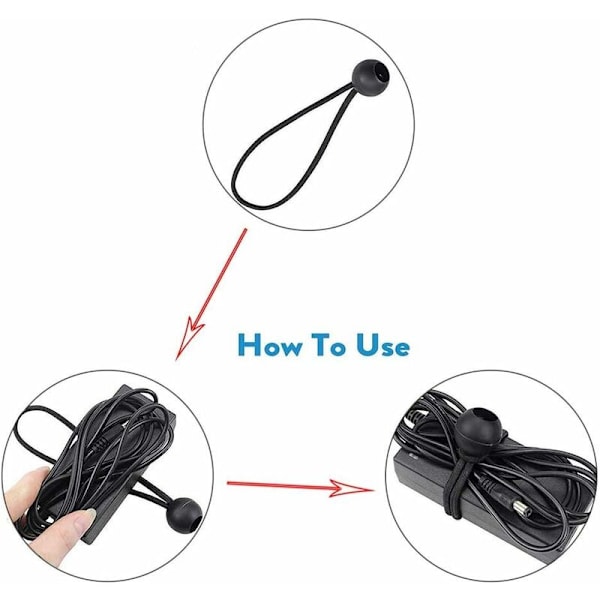 30st Multifunktionellt Tältfästsnöre Utomhusförvaring Elastiskt Snöre Spänne 20cm