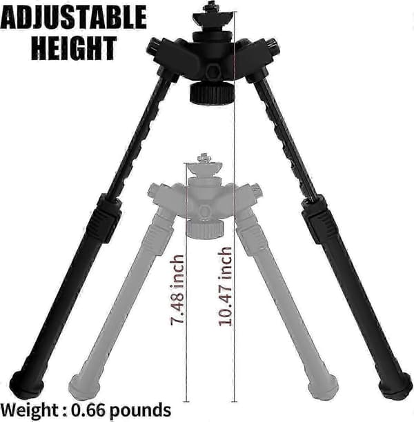 360-graders roterande snabbkopplingsspakutrustad bipod