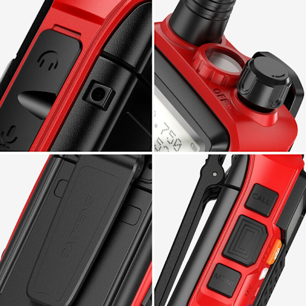BAOFENG UV-S9 III Tri-Band Bärbar Walkie Talkie 10W Hamradio 2 Antenner 10KM Lång Räckvidd VOX Funktion 128CH, Gul