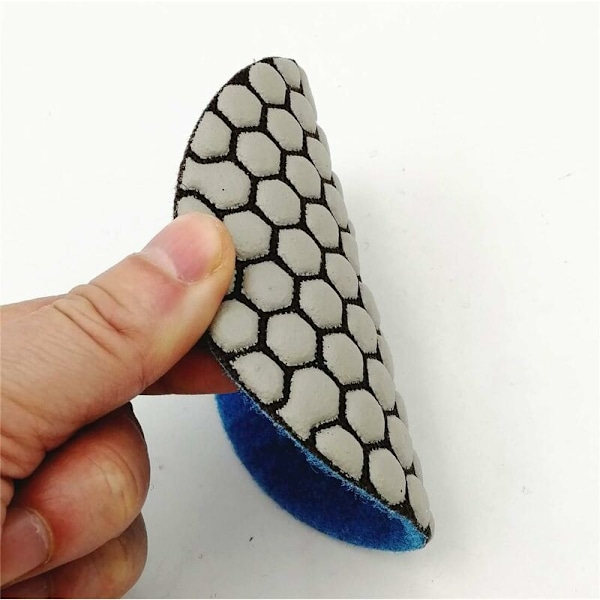 7 stk. Diamantpoleringsskive 4\"/100 mm Tør Diamantpoleringspuder til Marmor, Granit, Sten, Beton (#50)