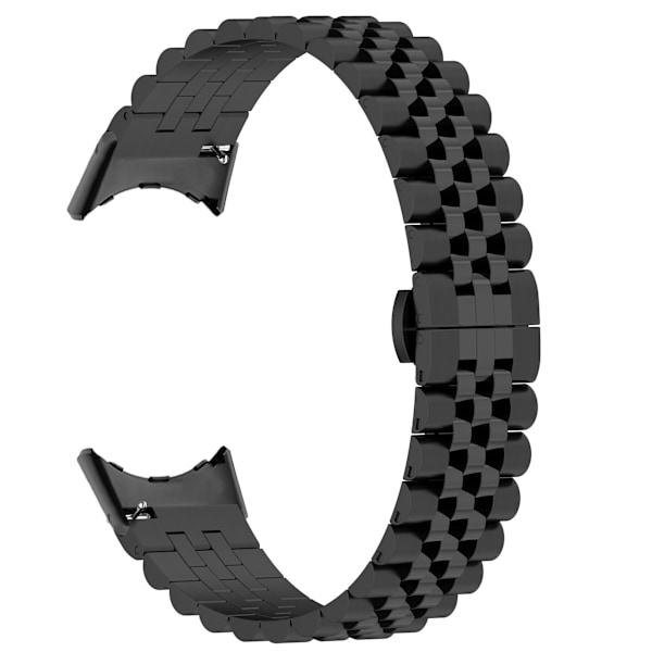 Google Pixel Watch3 45 mm rem i rustfrit stål Svart Sort