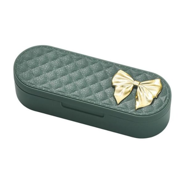 Mini Portabel Förseglad Pillerask * 2 (Mörkgrön Guld)