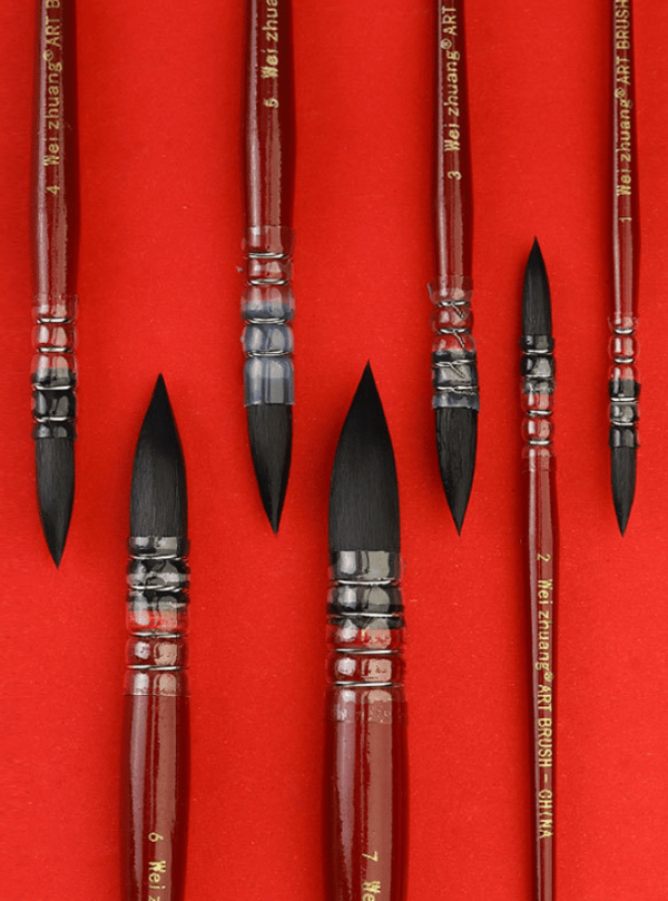 Akvarelpen (rød tyk mand-3#)