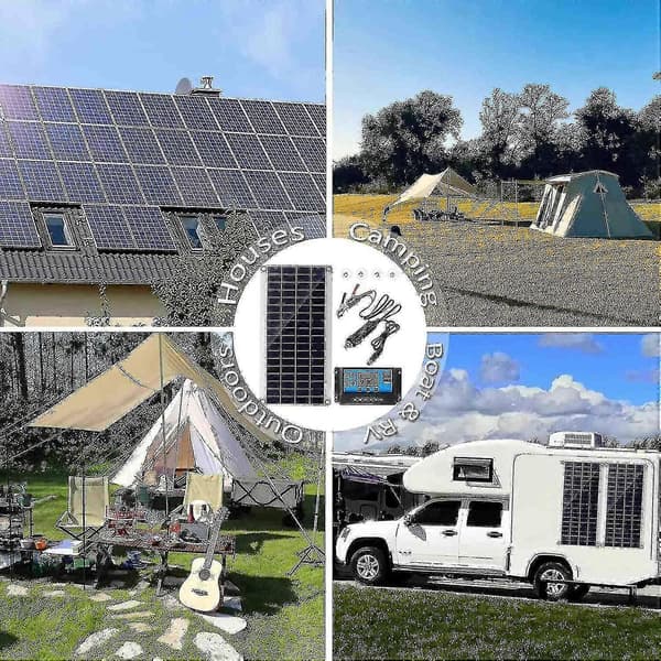 12V 300W solpanelopladerkit med 60A controller til autocamper