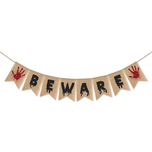 Halloween Akta dig Burlap Banners Holiday Party Decor Pull Flag Fireplace Ornament B B