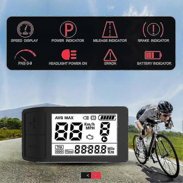 24v-52v Elcykel 500s Lcd Display Til Bbs01 Bbs02 Mid Drive Motor Cykel Ebike Computer Uart