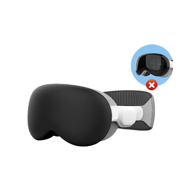 Silikonebeskyttelsesetui til Apple Vision Pro Svart Sort