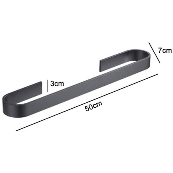 Håndklædeholder [sort] 50 cm lang