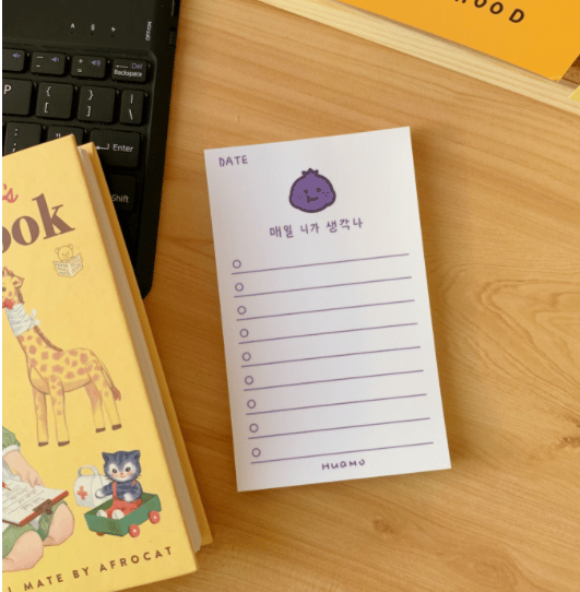 Koreansk version tegneserie frugt student notesblok (blåbær notesblok)