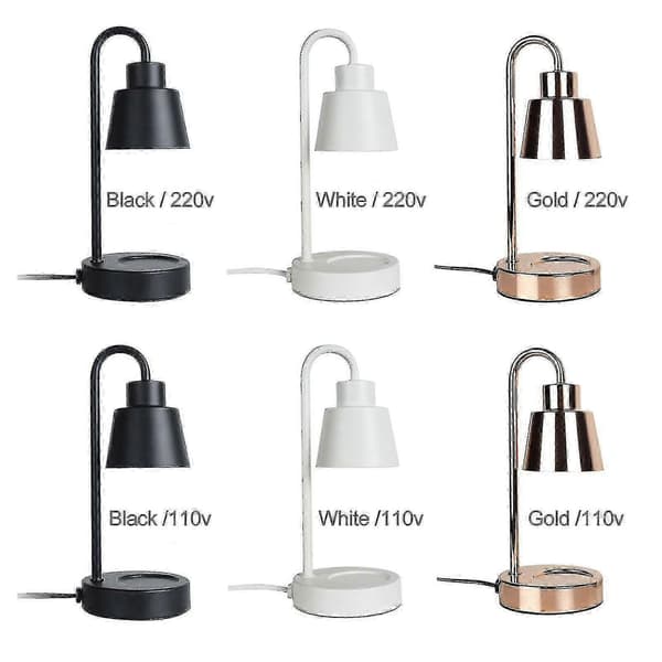 Top Down stearinlysvarmerlampe med justerbar lysstyrke black