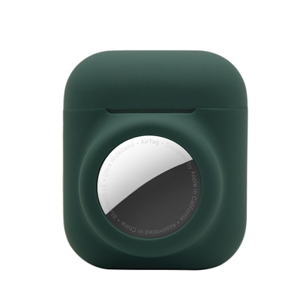 Passer til første og anden generations AirPods beskyttelsesærmer, AirTag beskyttelsesærmer, AirPods beskyttelsesærmer (mørkegrøn),