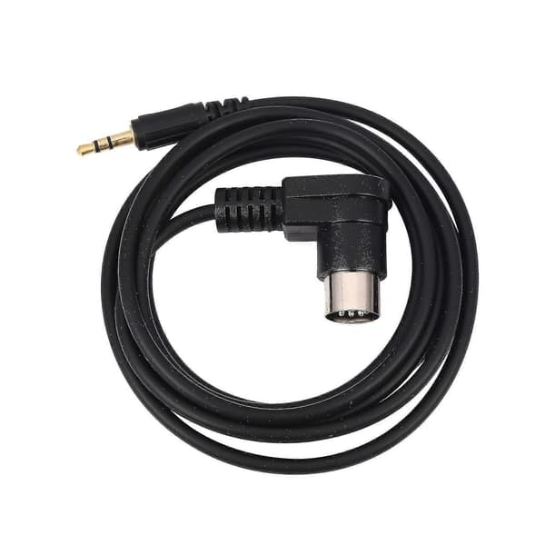 Bil Aux Input Adapter 3,5 mm til 8-bens M-bus kabel med guldkonnektor sort Black
